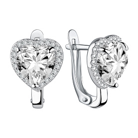 Серьги Talant - Серебро 925, Swarovski , Фианит (арт. 14-72-000S-15875)