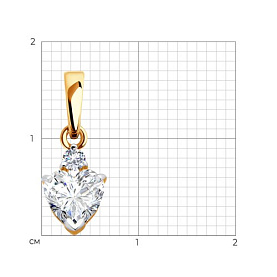 Подвеска SOKOLOV - Золото 585, Фианит (арт. 036644)