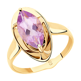 Кольцо SOKOLOV - Золото 585, Аметист (арт. 715531)