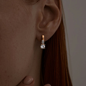 Серьги SOKOLOV - Серебро 925, Фианит (арт. 93022370)