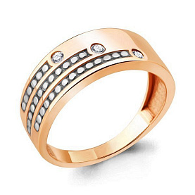 Кольцо Аквамарин - Серебро 925, Фианит (арт. 68754А.6)