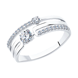 Кольцо SOKOLOV - Серебро 925, Фианит (арт. 94013090)