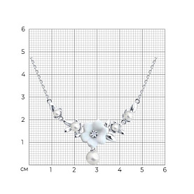 Колье SOKOLOV - Серебро 925, Жемчуг имитация, Жемчуг культивированный, Фианит (арт. 94071102)