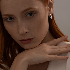 Серьги SOKOLOV - Серебро 925, Фианит (арт. 94026015)