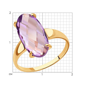 Кольцо Diamant - Золото 585, Аметист (арт. 51-310-03012-1)
