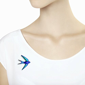 Брошь SOKOLOV - Серебро 925, Эмаль (арт. 94040205)