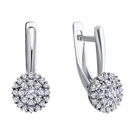 Серьги Diamant - Золото 585, Фианит (арт. 52-120-01945-1)