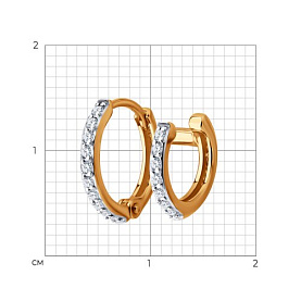 Серьга SOKOLOV - Золото 585, Фианит (арт. 170085)