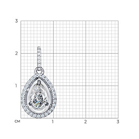 Подвеска SOKOLOV - Серебро 925, Фианит (арт. 94031286)