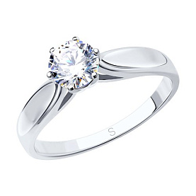 Кольцо SOKOLOV - Серебро 925, Фианит (арт. 94010047)