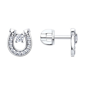 Серьги Diamant - Серебро 925, Фианит (арт. 94-122-00093-1)