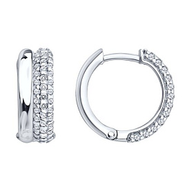 Серьги SOKOLOV - Серебро 925, Фианит (арт. 94027512)