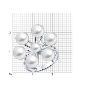 Кольцо Diamant - Серебро 925, Жемчуг синтетический (арт. 94-110-02471-1)