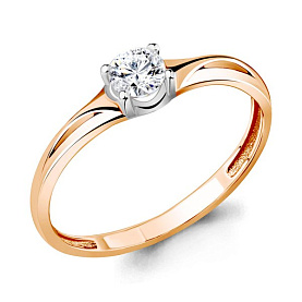 Кольцо Аквамарин - Золото 375, Фианит (арт. 660861.8)