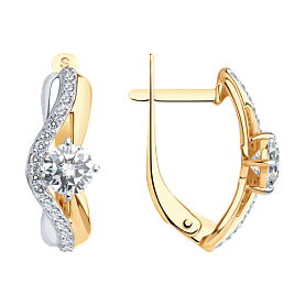 Серьги SOKOLOV - Золото 375, Фианит (арт. 027122-4)