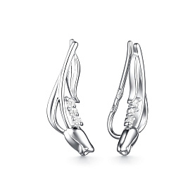 Серьги Дар - Серебро 925, Фианит (арт. С-4104р00)