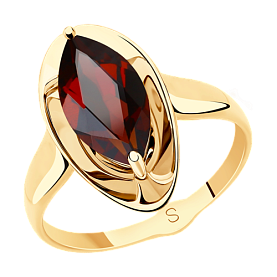 Кольцо SOKOLOV - Золото 585, Гранат (арт. 715530)
