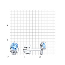 Серьги SOKOLOV - Серебро 925, Фианит (арт. 94025030)