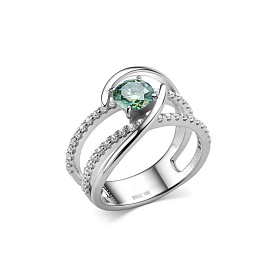 Кольцо Дар - Серебро 925, Муассанит, Фианит (арт. К-2423рс1613900)