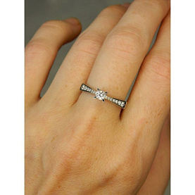 Кольцо Галатея - Серебро 925, Фианит (арт. 2994.1)