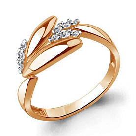 Кольцо Аквамарин - Серебро 925, Фианит (арт. 67845А.6)