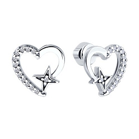 Серьги SOKOLOV - Серебро 925, Фианит (арт. 94026863)