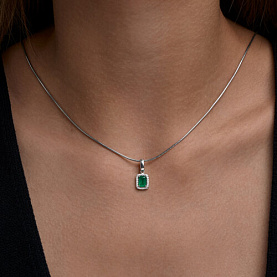 Подвеска SOKOLOV - Серебро 925, Агат, Фианит (арт. 92030875)