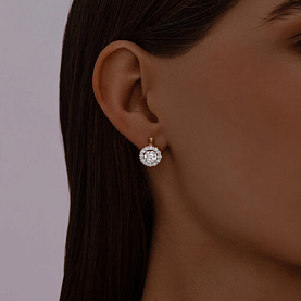 Серьги SOKOLOV - Серебро 925, Фианит (арт. 93022272)