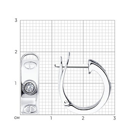 Серьги Diamant - Серебро 925, Фианит (арт. 94-120-02024-1)