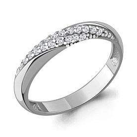 Кольцо Аквамарин - Серебро 925, Фианит (арт. 600768А.5)