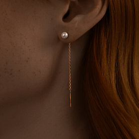 Серьги SOKOLOV - Серебро 925, Жемчуг имитация (арт. 93020825)