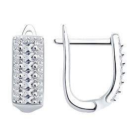 Серьги SOKOLOV - Серебро 925, Фианит (арт. 94027183-91)