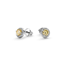 Серьги Дар - Серебро 925, Синтетический муассанит, Фианит (арт. С-5176рс162000)