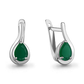 Серьги Аквамарин - Серебро 925, Агат (арт. 45021409.5)