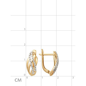 Серьги ЮФ Династия - Золото 375, Фианит (арт. 001862-5102)