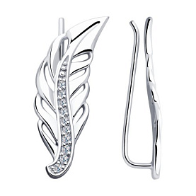 Серьги SOKOLOV - Серебро 925, Фианит (арт. 94023384)