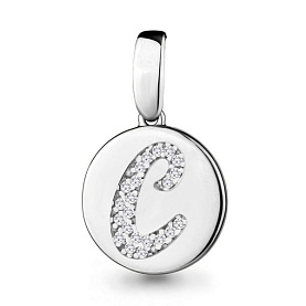 Подвеска Аквамарин - Серебро 925, Фианит (арт. 24029А.5)