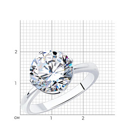 Кольцо SOKOLOV - Серебро 925, Фианит (арт. 94013294)