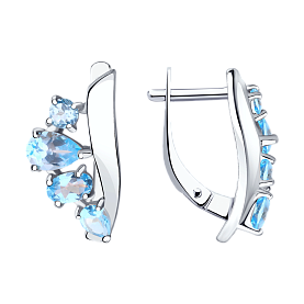 Серьги Diamant - Серебро 925, Топаз (арт. 94-320-00450-1)