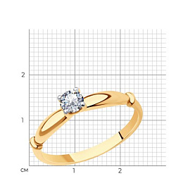 Кольцо SOKOLOV - Серебро 925, Фианит (арт. 93011094)