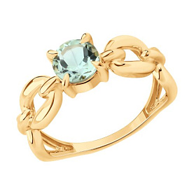 Кольцо Diamant - Золото 585, Празиолит (арт. 51-310-02936-3)