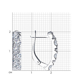 Серьги SOKOLOV - Серебро 925, Фианит (арт. 94022567)