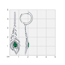 Серьги SOKOLOV - Серебро 925, Фианит (арт. 94026464)