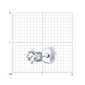 Серьга SOKOLOV - Серебро 925, Фианит (арт. 94170004)
