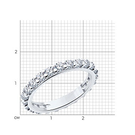 Кольцо SOKOLOV - Серебро 925, Фианит (арт. 94013848)