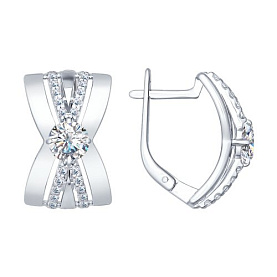 Серьги SOKOLOV - Серебро 925, Фианит (арт. 94022164)