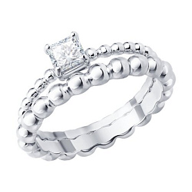 Кольцо SOKOLOV - Серебро 925, Фианит (арт. 94014861)