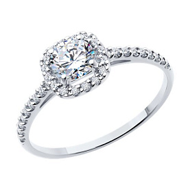 Кольцо Diamant - Золото 585, Фианит (арт. 52-110-02355-1)