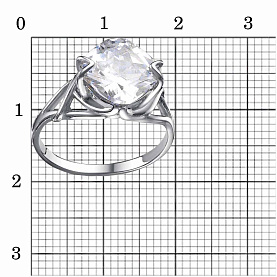 Кольцо Красная пресня - Серебро 925, Фианит (арт. 23815102)