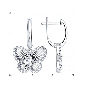 Серьги SOKOLOV - Серебро 925, Фианит (арт. 94027725)